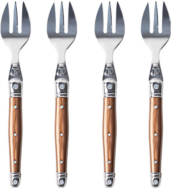 장듀보 라귀올 디저트 케이크 티포크, 브라운, 4개