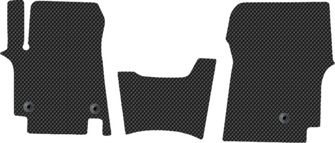 더존 엠보싱 카매트 1열 3p 세트, 올블랙, HE-130 현대 스타리아 5밴 디젤 / 하브 2021년~