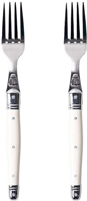 장듀보 라귀올 양식 커트러리 메인 디너포크, 화이트, 2개