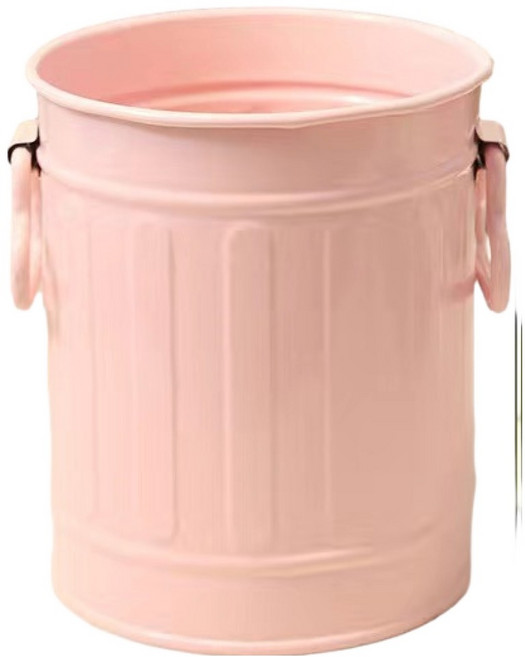 탑피아 철제 펜꽂이 사무실 책상 정리함, 아이언 버킷 핑크, 1개