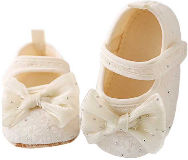 조이멀티 신생아용 블랑플로르 찍찍이 자수 보행기화 리본