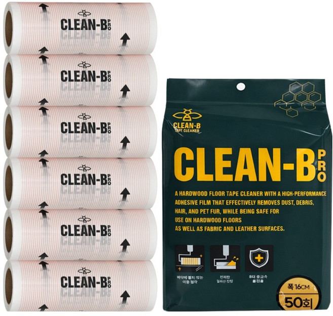 네이쳐리빙 클린비프로 마루용 테이프클리너 리필 6p, 1개