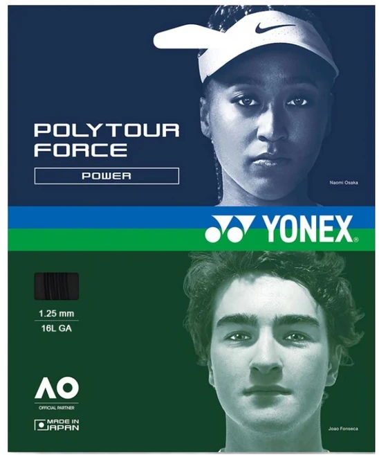 요넥스 폴리 투어 포스 125 원형 테니스 스트링, 블랙, 1개 - 쿠팡