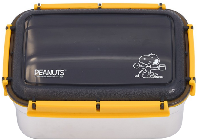 PEANUTS by SCHULZ 便當盒 大方, 鐵灰色, 1個