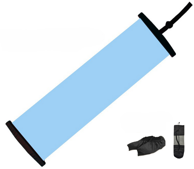 라온템 스케이팅 슬라이드 보드 + 발커버 + 보관가방 세트, 블루, 1세트