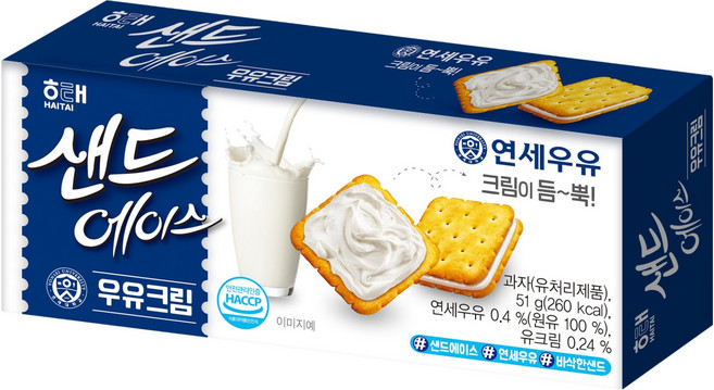 에이스 샌드에이스 우유크림, 51g, 1개