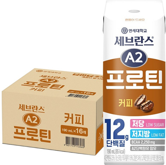 연세유업 세브란스 A2프로틴 커피, 16개, 190ml