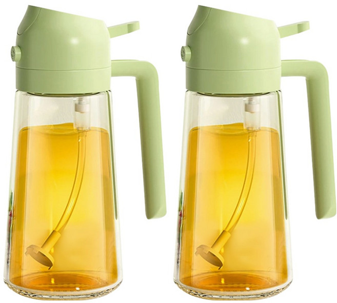 아케이바이 스프레이 붓는 타입 고강도 유리 오일병, 2개, 470ml