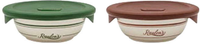 메종오브제 로렌스 런던 냉동밥 용기 그린 350ml + 레드 350ml 세트, 1세트