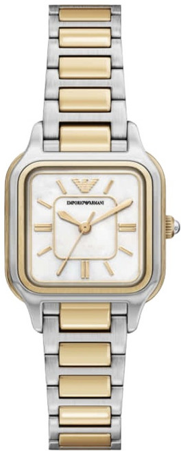 엠포리오아르마니 여성용 세실리아 자개 스퀘어 메탈시계 AR1174