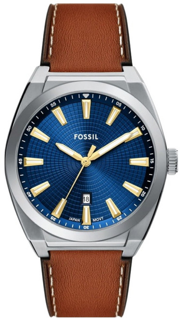 FOSSIL 男士Everett皮革手錶 FS6115