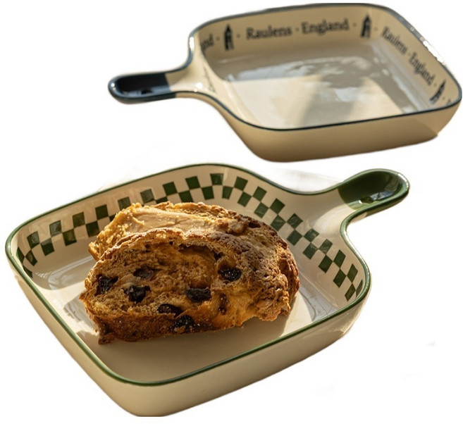 메종오브제 로렌스 런던 사각 핸들 앞접시 2종 세트, Green, Blue, 1세트, 앞접시 2p