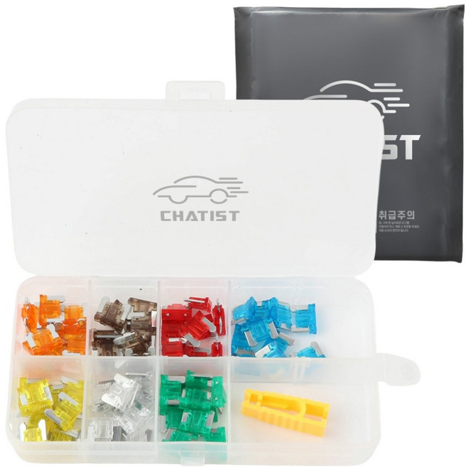 차티스트 자동차 퓨즈 차량용 아연 휴즈 CS034 LP-MINI 타입 7종 x 10p 세트, 1세트