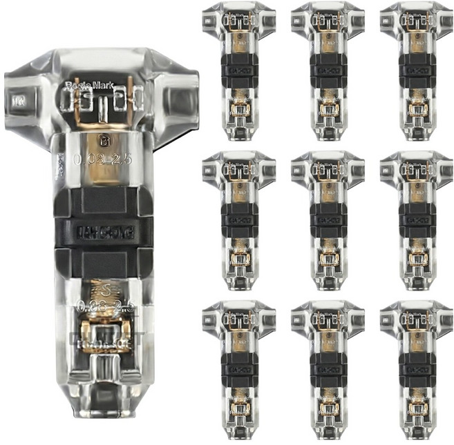 차티스트 자동차 T자형 무탈피 전선 연결 커넥터 CS036 T1 타입, 10개