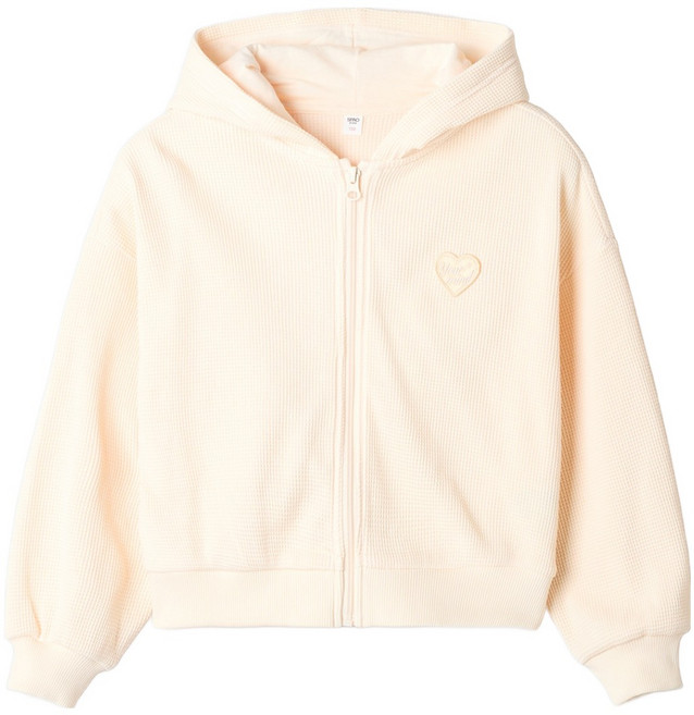 스파오키즈 와플 크롭 후드 집업