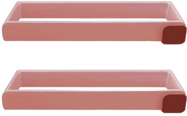 더리빙 접착식 후크 슬리퍼 걸이, 핑크, 2개