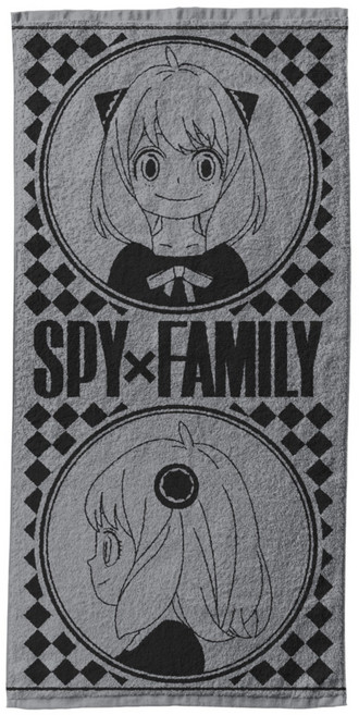SPY FAMILY 間諜家家酒 浴巾, 間諜家家酒 黑色緹花, 1個
