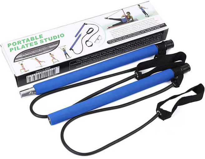 수앤스타일 필라테스 다기능 피트니스 바 색상상자, 파란색, 1개
