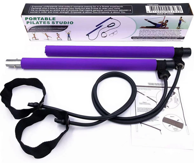 수앤스타일 필라테스 다기능 피트니스 바 색상상자, 보라색, 1개