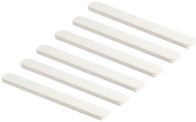 편한생활연구소 접착식 슬라이딩 레일, 6개, 화이트