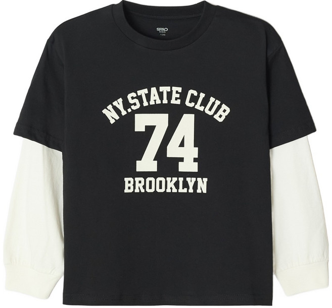 스파오키즈 레이어드 긴팔 면 티셔츠