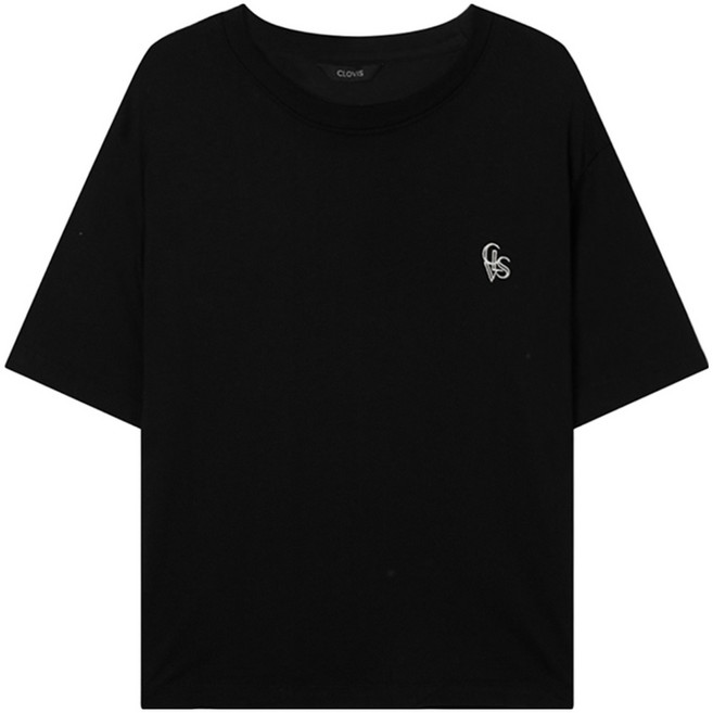 클라비스 여성용 수피마 면 세미 크롭 티셔츠