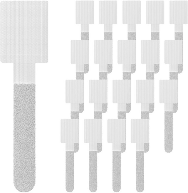 라이프픽 접착식 벨크로 케이블타이, 화이트, 20개