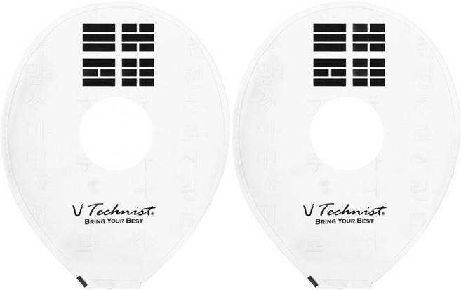 테크니스트 배드민턴 라켓 헤드커버, 화이트, 2개