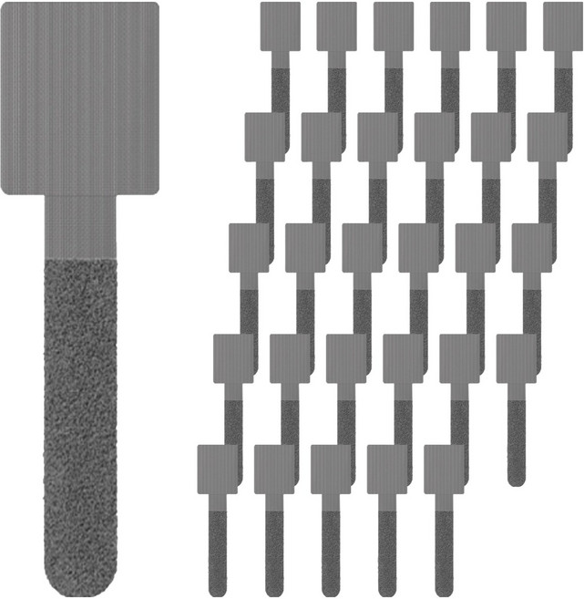 라이프픽 접착식 벨크로 케이블타이, 그레이, 30개