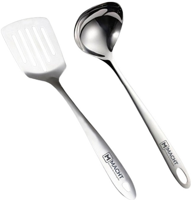 MACHT 프리미엄 파흐만 올스텐 국자 + 뒤집개 세트, Silver, 1세트