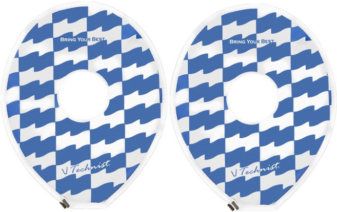 테크니스트 배드민턴 라켓 헤드커버, 블루, 2개