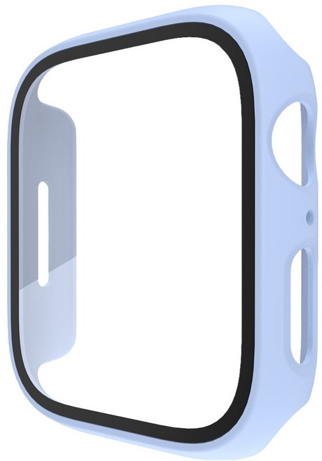 우먼스9999 애플워치 호환 풀커버 강화 필름 케이스, 아이시스블루, 1개