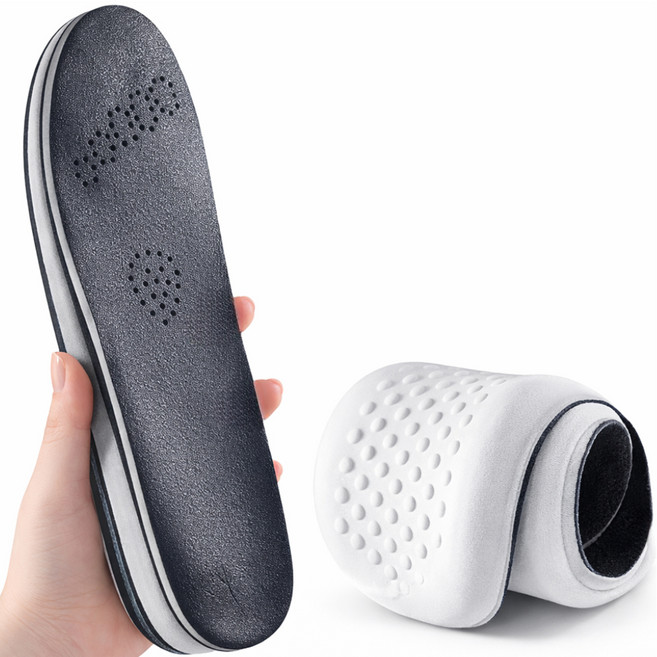 모모 가죽 라텍스 기능성 쿠션 깔창 블랙, 1세트