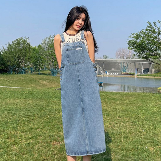 루나걸 여성용 비드넌트 멜빵 원피스 L26SMOPS022315