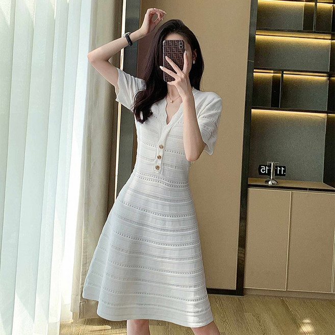 포플러앤씨 여성용 로아세로 펀칭 니트 원피스 P26SMOPS022016