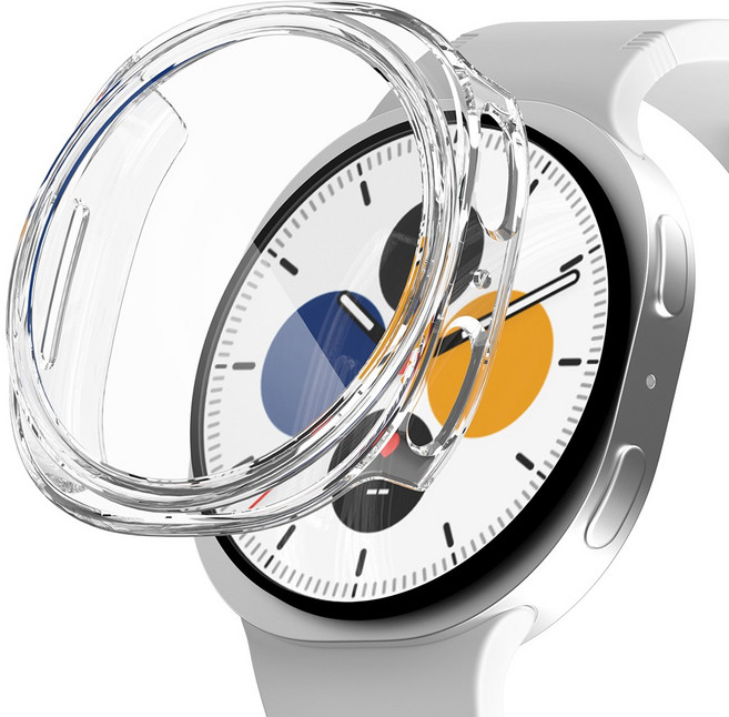 신지모루 풀커버 베이직 액정보호 강화유리 케이스, 크리스탈 클리어, 1개