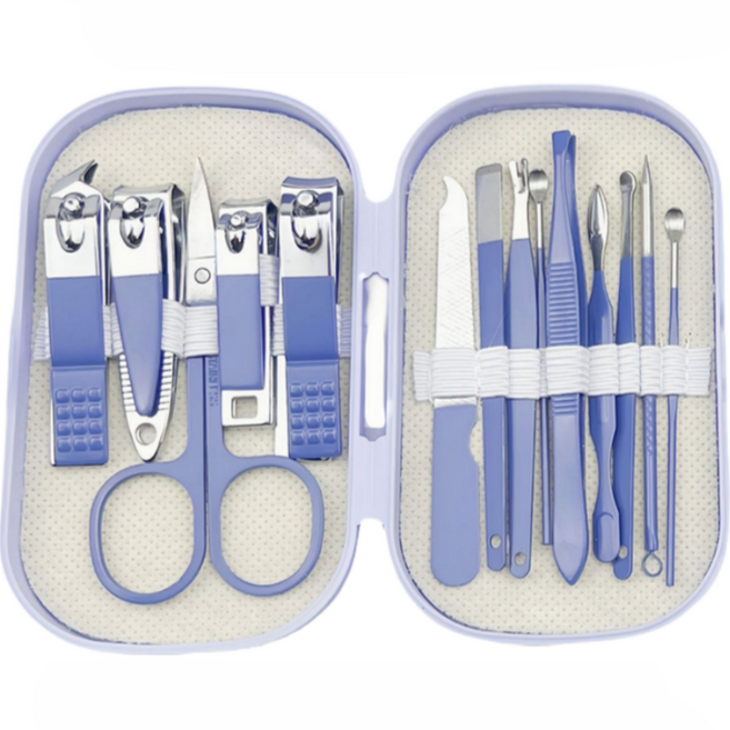 온온 파스텔 휴대용 손톱깎이 14종 세트, 1세트, 라벤더