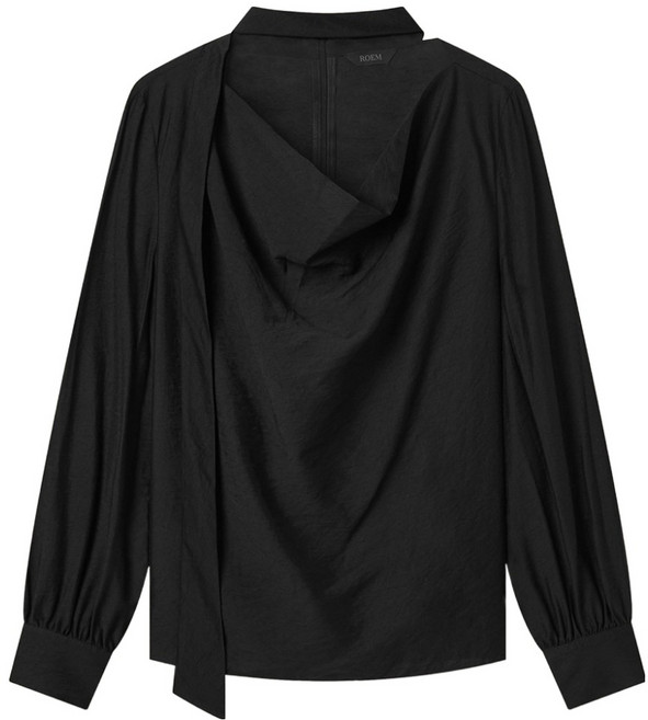 Roem 女款垂墜領綁帶襯衫