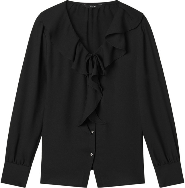 Roem 女款荷葉邊襯衫