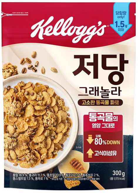 켈로그 저당 그래놀라, 300g, 1개