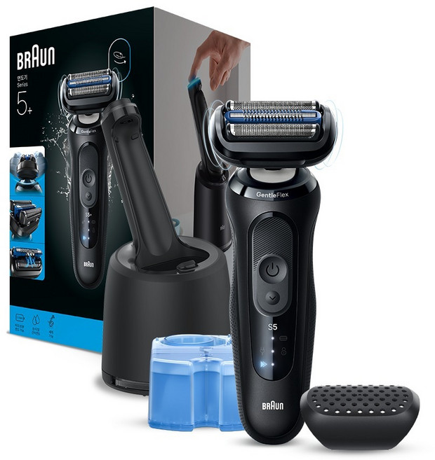 BRAUN 시리즈 5+ 스킨쉴드 전기면도기, 블랙, 53-N70000cc