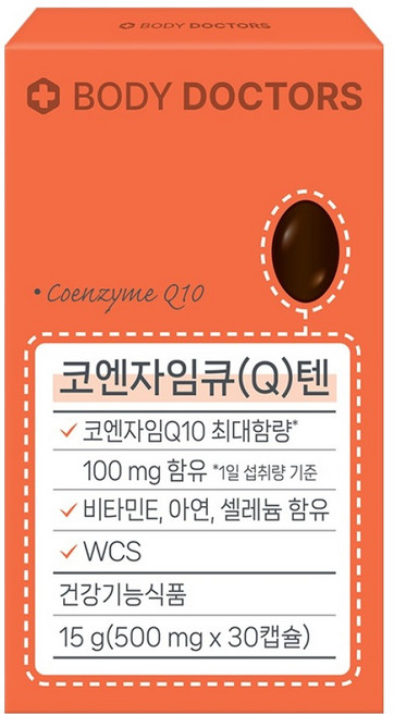 바디닥터스 코엔자임큐텐 15g, 30정, 1개