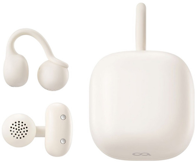 오아 렛츠플레이핏 무선 오픈형 클립형 이어버드 블루투스 이어폰, 베이지, OEAP-006BE