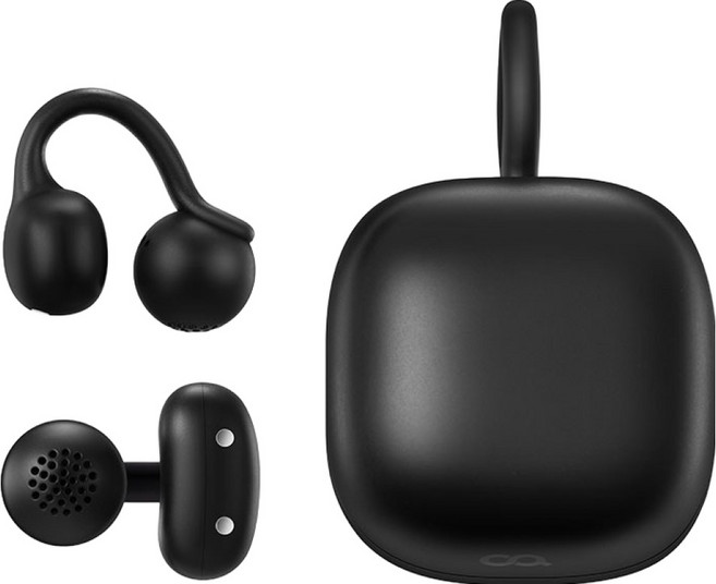 오아 렛츠플레이핏 무선 오픈형 클립형 이어버드 블루투스 이어폰, 블랙, OEAP-006BK