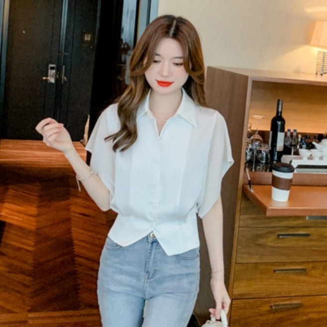 포플러앤씨 여성용 비트레이 가오리 반팔 셔츠 P26SMST022530