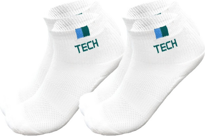 테크니스트 여성용 배드민턴 단목 양말 TS-20, 틸블루, 2세트