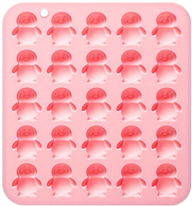 이홈베이킹 펭귄 실리콘몰드 25구, 랜덤발송, 1개