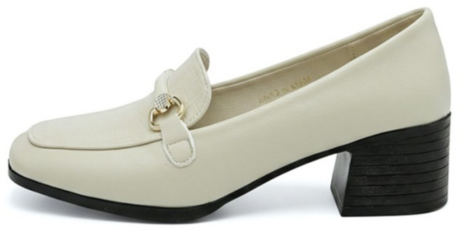 잭앤질 여성용 체인 크로코 스퀘어 발편한 펌프스 5cm JA6147