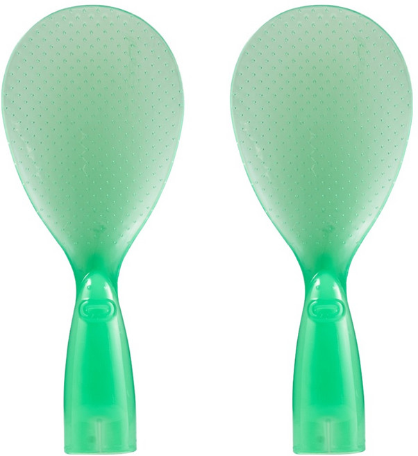 아케이바이 고급형 스탠딩 밥알 주걱, 그린, 2개