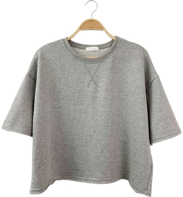 린다샵 여성용 표리유 쮸리 삼각 크롭 반팔 맨투맨 cpt17511k61